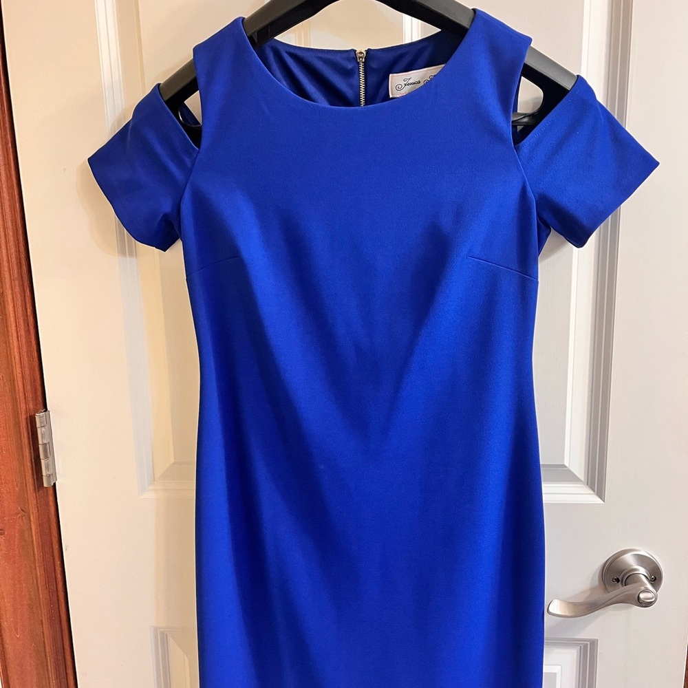 Jessica Royal Blue Cold Shoulder Mini Dress